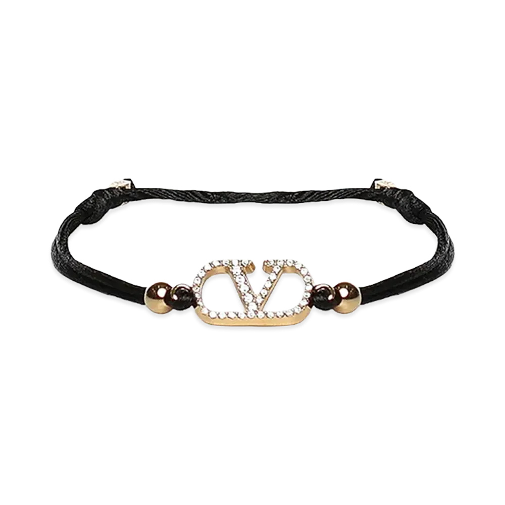 Valentino Women's V Logo Signature Bracelet "Black"