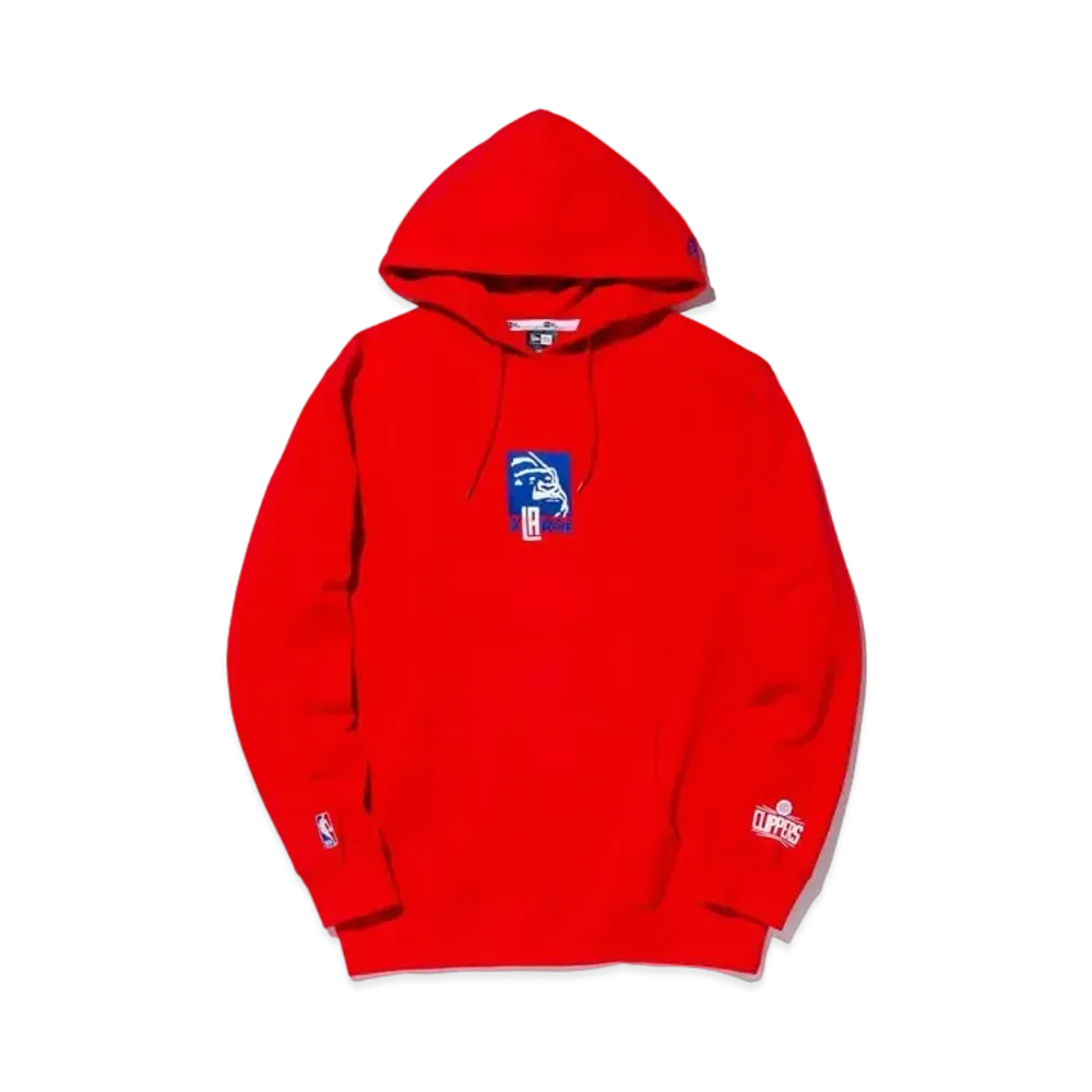 XLARGE x New Era x NBA CLIPPERS MIX LOGO PULLOVER HOODED SWEAT "Red"