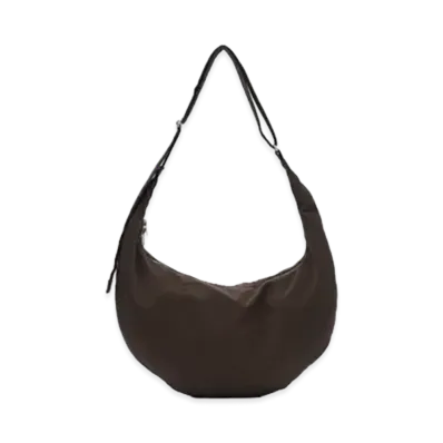 YOKE Nylon Circle Shoulder Bag "Dark Brown"