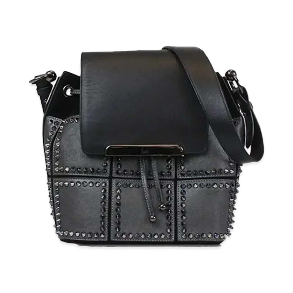Christian Louboutin Lucky L Studs Leather 2Way Bag "Black"
