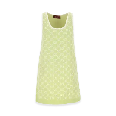 GUCCI Women's GG Jacquard Mini Dress "Mint"