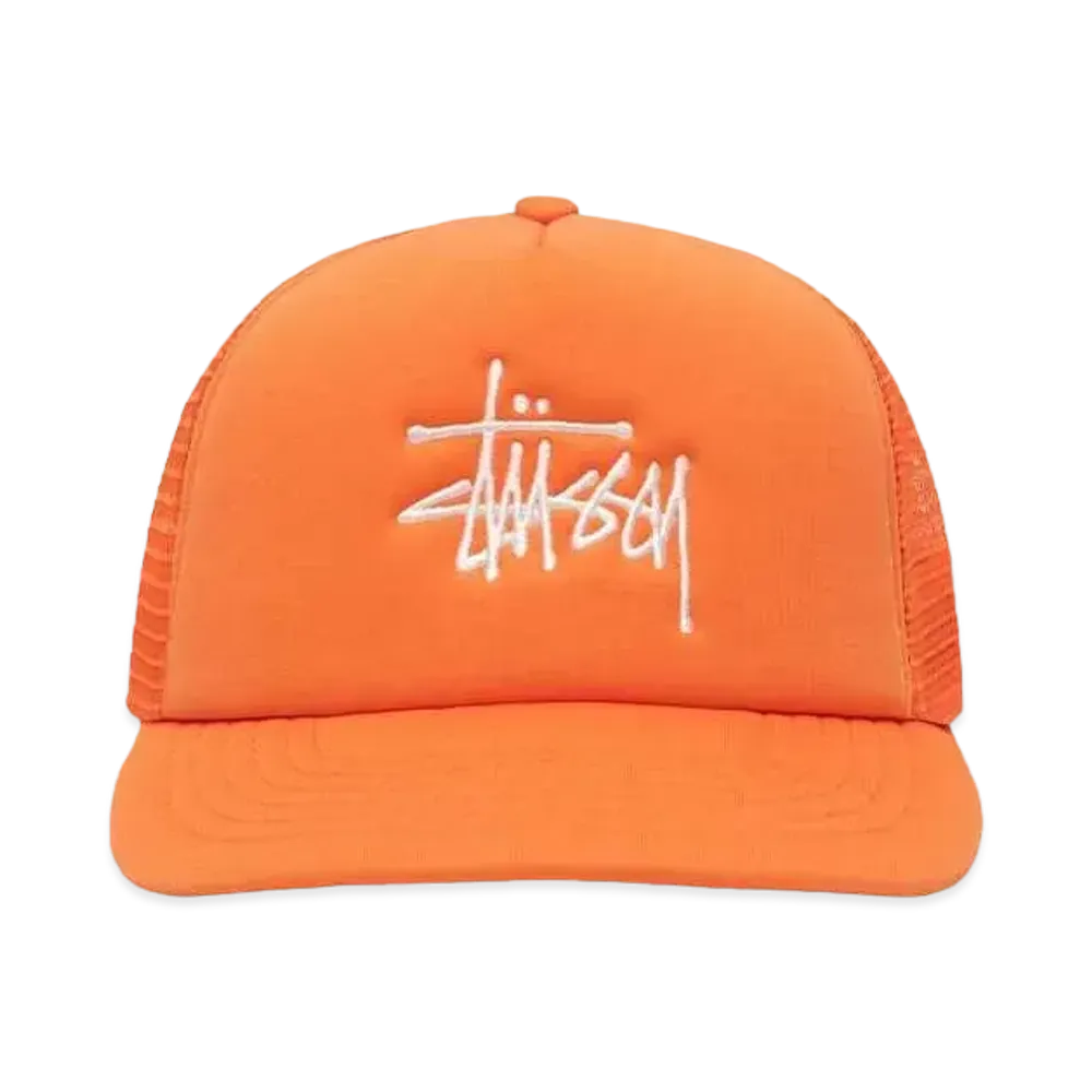 Stussy Trucker Big Basic Snapback "Orange"