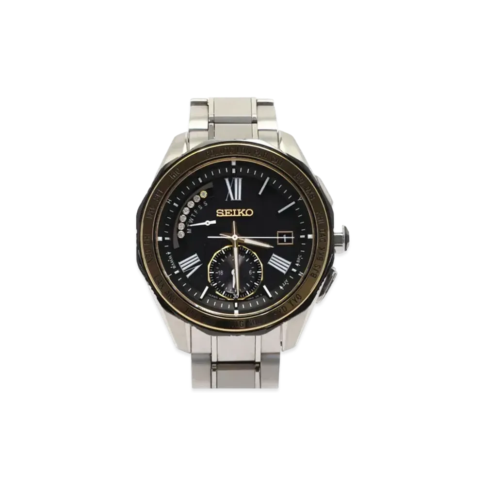 SEIKO Brights Solar Radio World Time Executive Line "Black" SAGA186