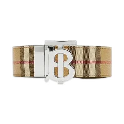 Burberry Reversible Check TB Belt "Archive Beige/Silver"