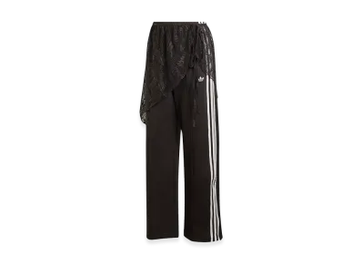 adidas Women's 2-in-1 Firebird Loose Track Pants with Lace Skirt "Night Brown"