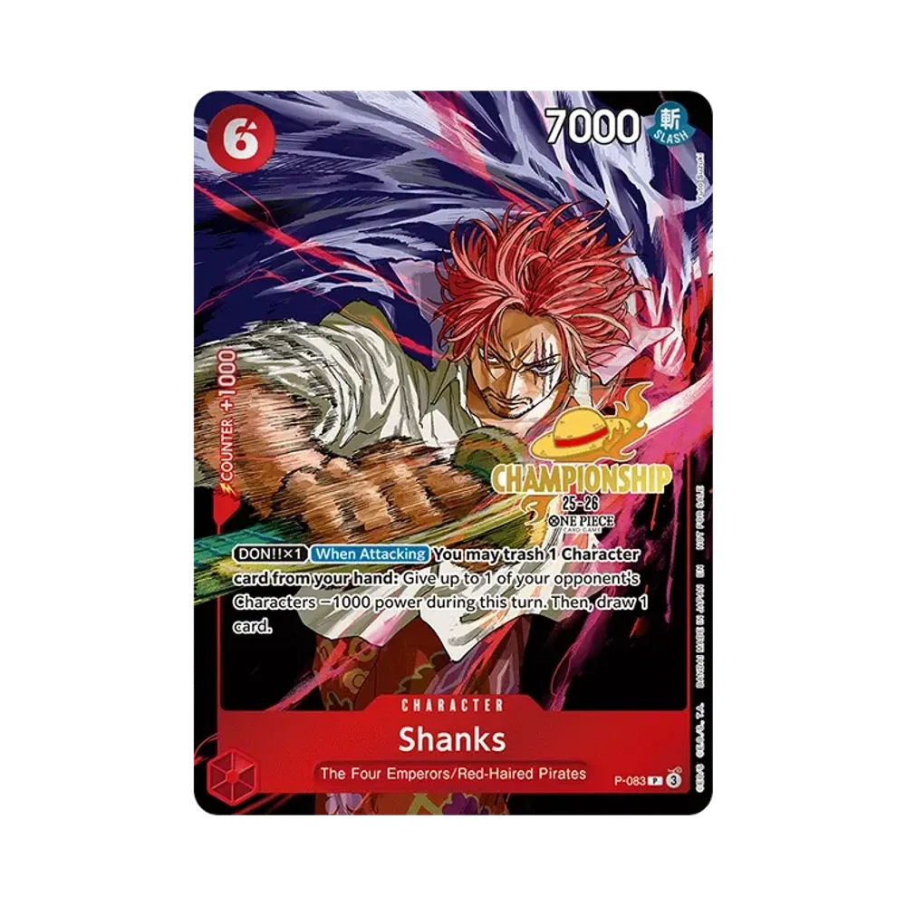 シャンクス P [P-083]【英語版】(プロモーションカード「チャンピオンシップ 25-26 イベントパック」)