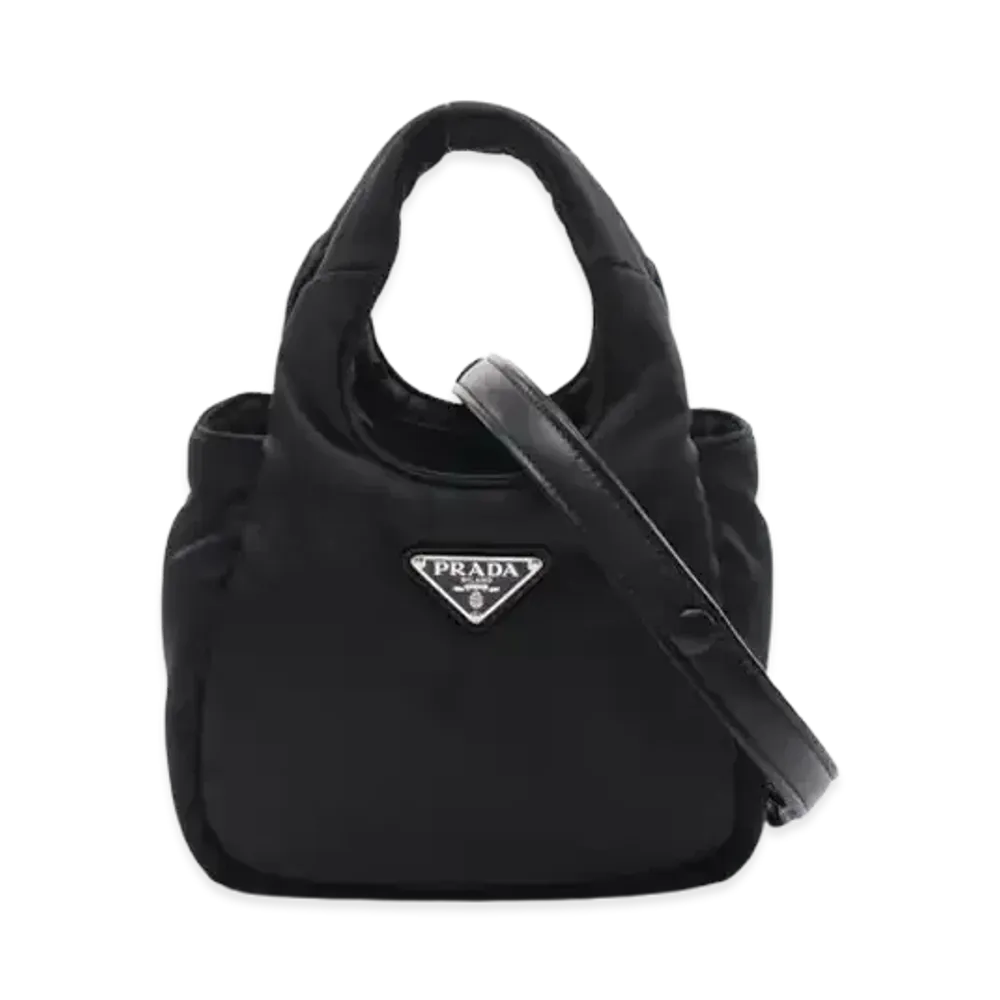 PRADA Soft Re-Nylon Mini Bag Handbag Nylon 2Way "Black"