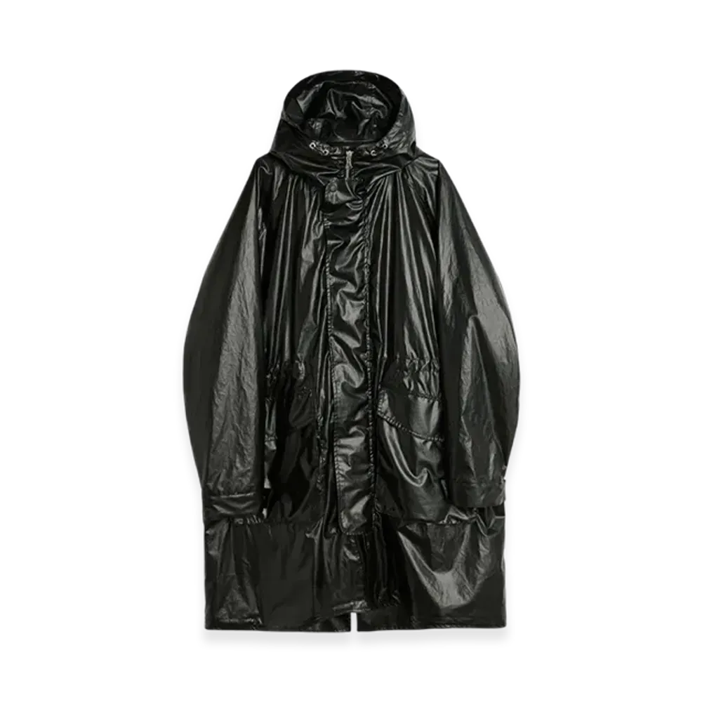 OUR LEGACY Tempesta Parka "Black Rich Pleather Cotton"