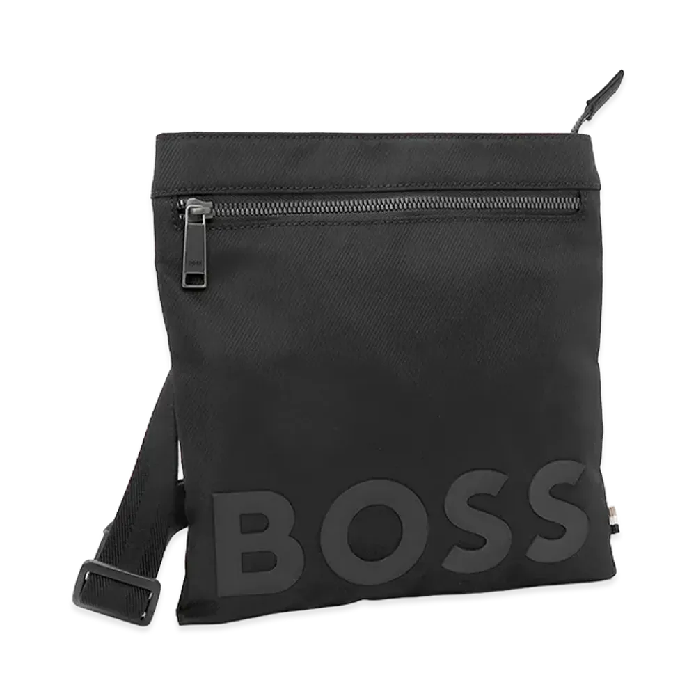 HUGO BOSS Logo Signature Stripe Shoulder Bag "Black"