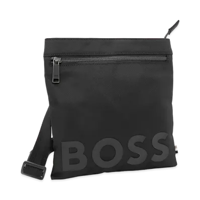 HUGO BOSS Logo Signature Stripe Shoulder Bag "Black"