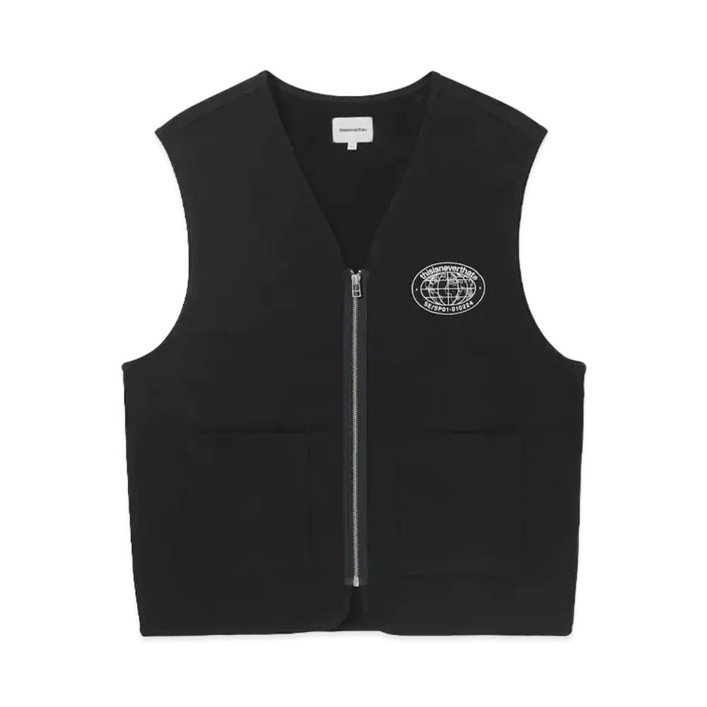 thisisneverthat Zip Sweat Vest "Black"