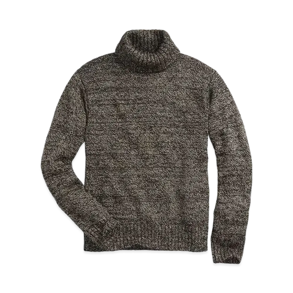 RRL Ralph Lauren Marled Wool-Blend Turtleneck Sweater "Gray"