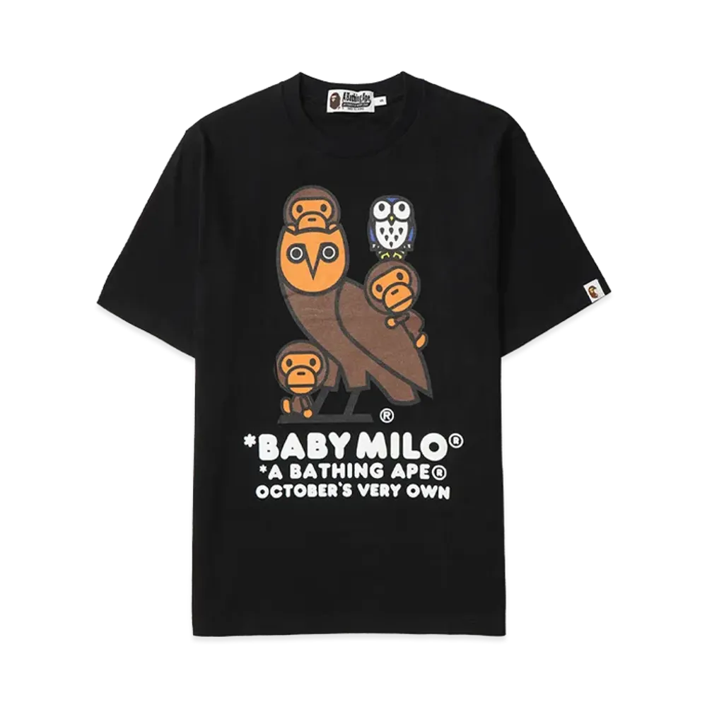 A BATHING APE X OVO BABY MILO TEE "Black"