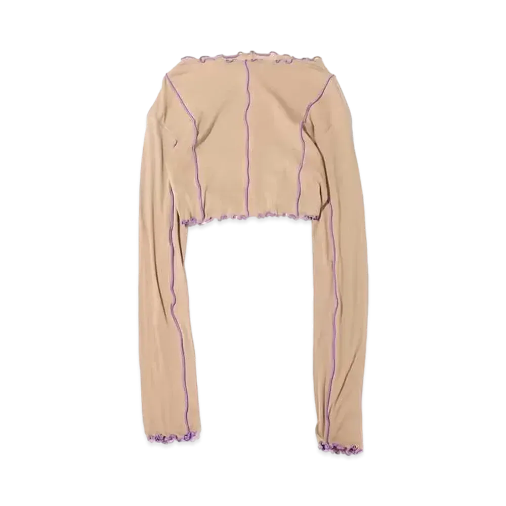atmos pink Ribbed Mellow Tops "Beige"