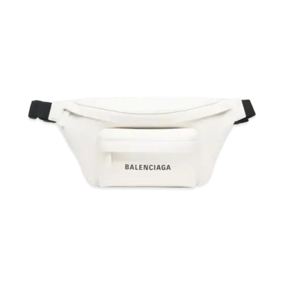 BALENCIAGA Daily Belt Bag "White/Black"