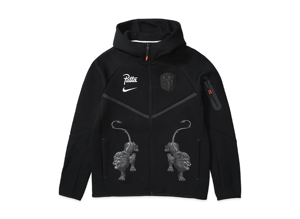 Nike x Patta X2 World Cup Tech Fleece Full-Zip Windrunner Hoodie Netherlands "Black"