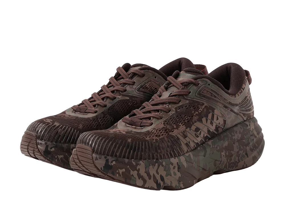 BEAMS × Hoka Bondi 7 Camo "Brown"