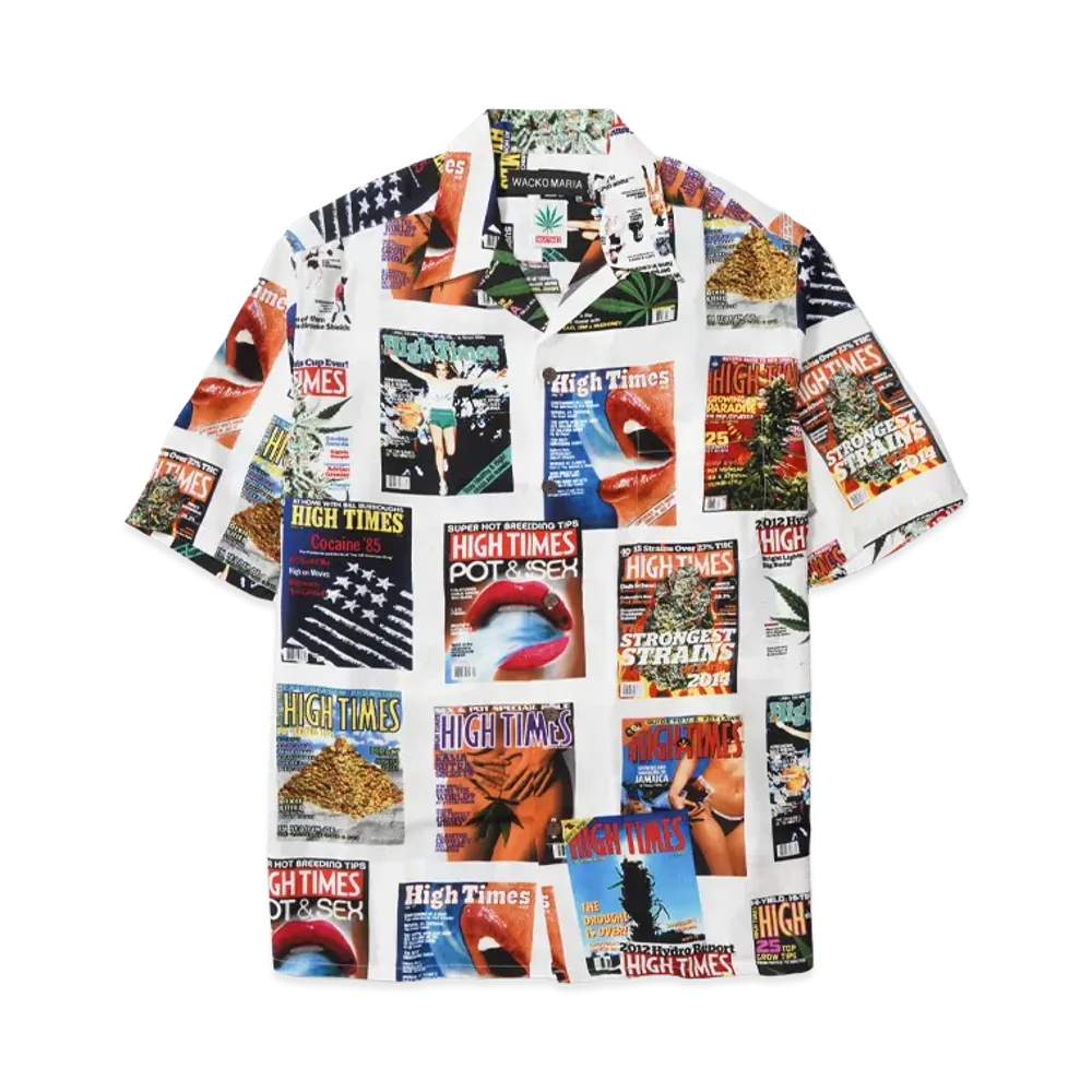 WACKO MARIA x High Times Hawaiian Shirt "White"