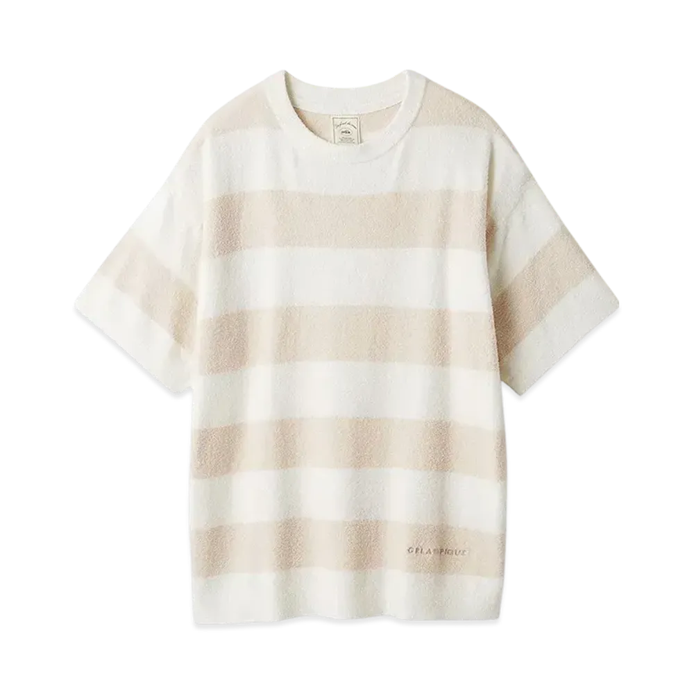 GELATO PIQUE Smoothy Lite2 Border Pullover "Beige"
