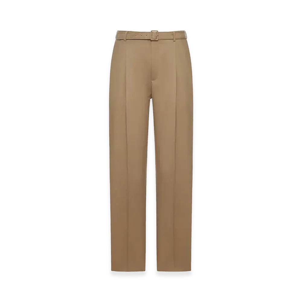 Saint Laurent Cappuccino Wool Blend Pant "Beige"