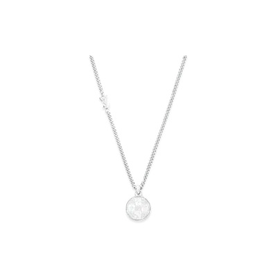 Louis Vuitton Damier Staples Pendant "Silver"