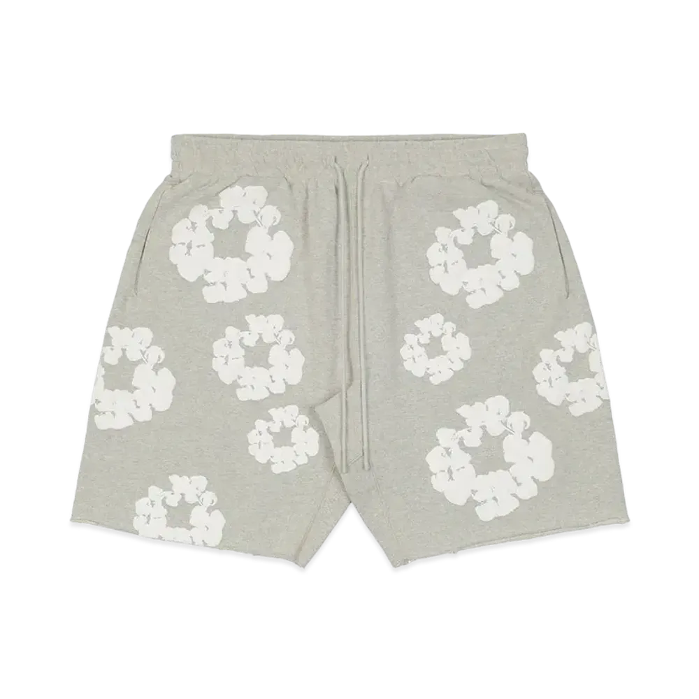 READYMADE x Denim Tears Cotton Wreath Sweat Shorts "Grey/White"