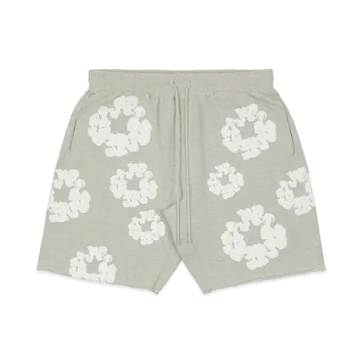 READYMADE x Denim Tears Cotton Wreath Sweat Shorts "Grey/White"