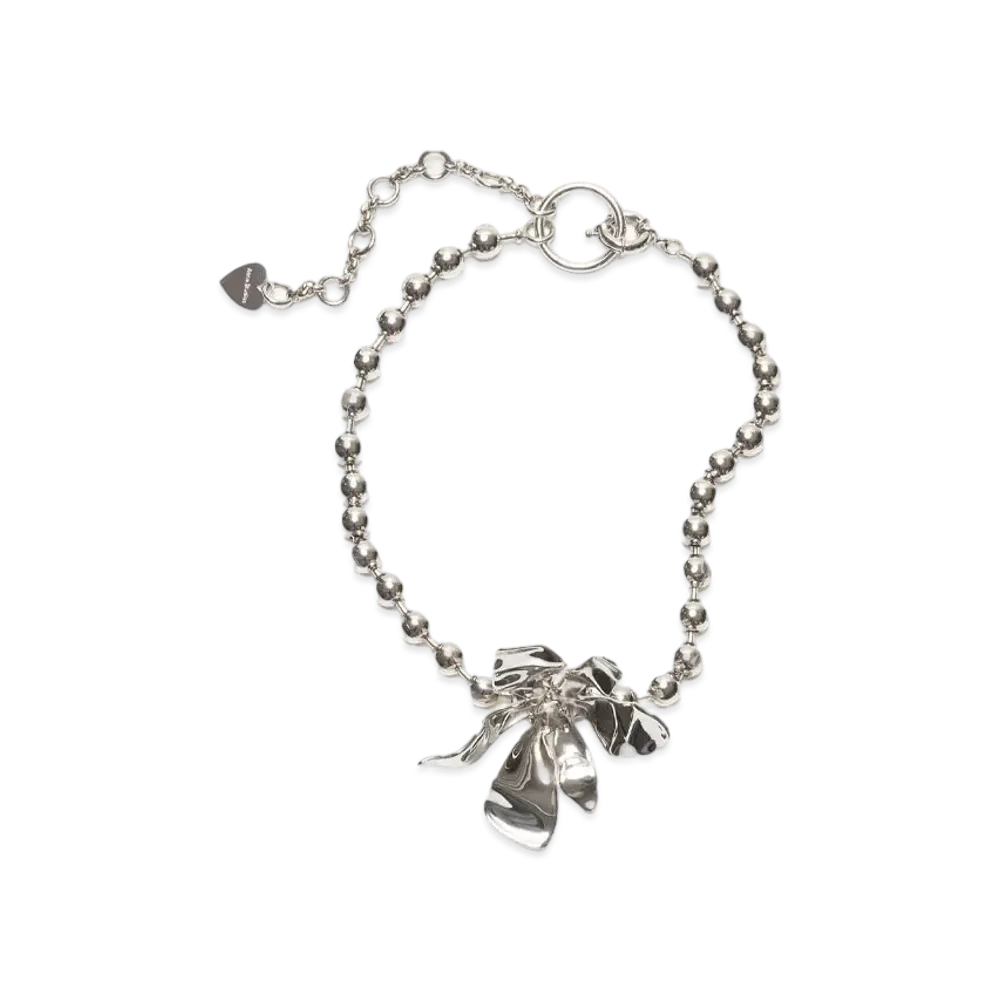 Acne Studios Flower Necklace "Silver/Transparent"