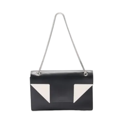 Saint Laurent Betty Leather Shoulder Bag "Black / White"