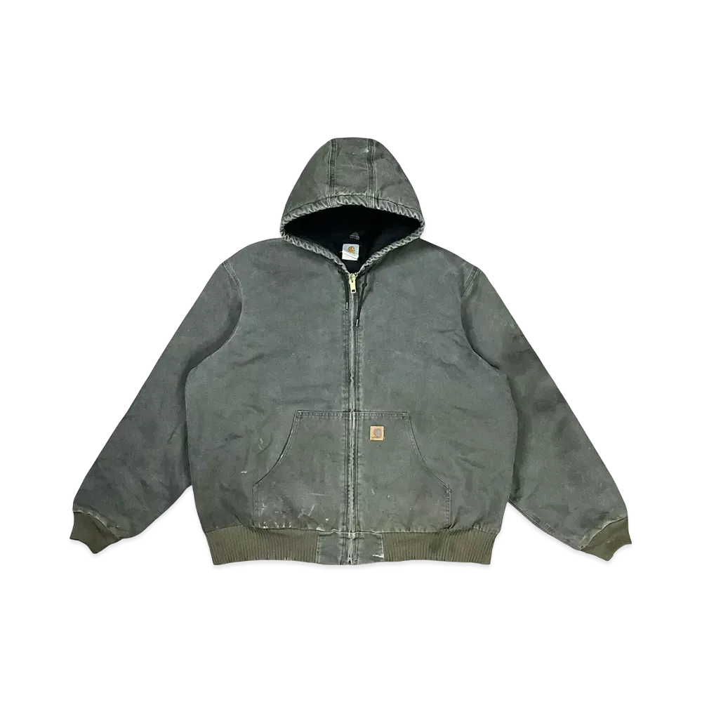 Carhartt Wip Quilted Liner Duck Hooded Jacket "Moss Green"