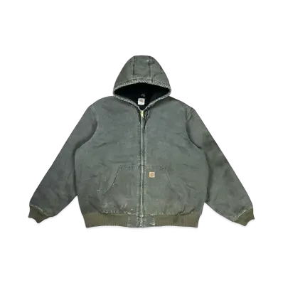 Carhartt Wip Quilted Liner Duck Hooded Jacket "Moss Green"