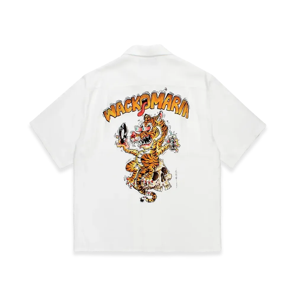 WACKO MARIA x Tim Lehi 50's Open Collar Shirt "White"