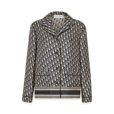 Dior Women's Chez Moi Shirt Silk Twill "Blue"