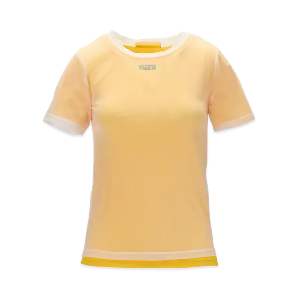 Onitsuka Tiger Women'S Double Tee "White/Yellow"