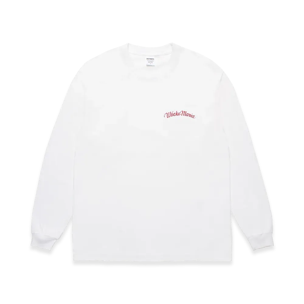 WACKO MARIA Washed Heavy Weight Long Sleeve T-Shirt "White"