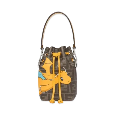 Pokemon x Fragment x FENDI Dragonite Mon Tresor FF Fabric Mini Bag "Multi Color"