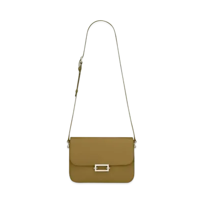 Saint Laurent Le Pave Satchel In Smooth Leather "Brown Green"