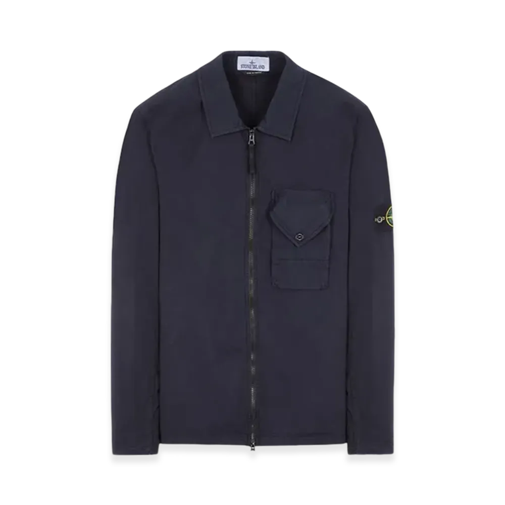 Stone Island 11010 Stretch Cotton Gabardine Overshirt - 23FW "Navy Blue"