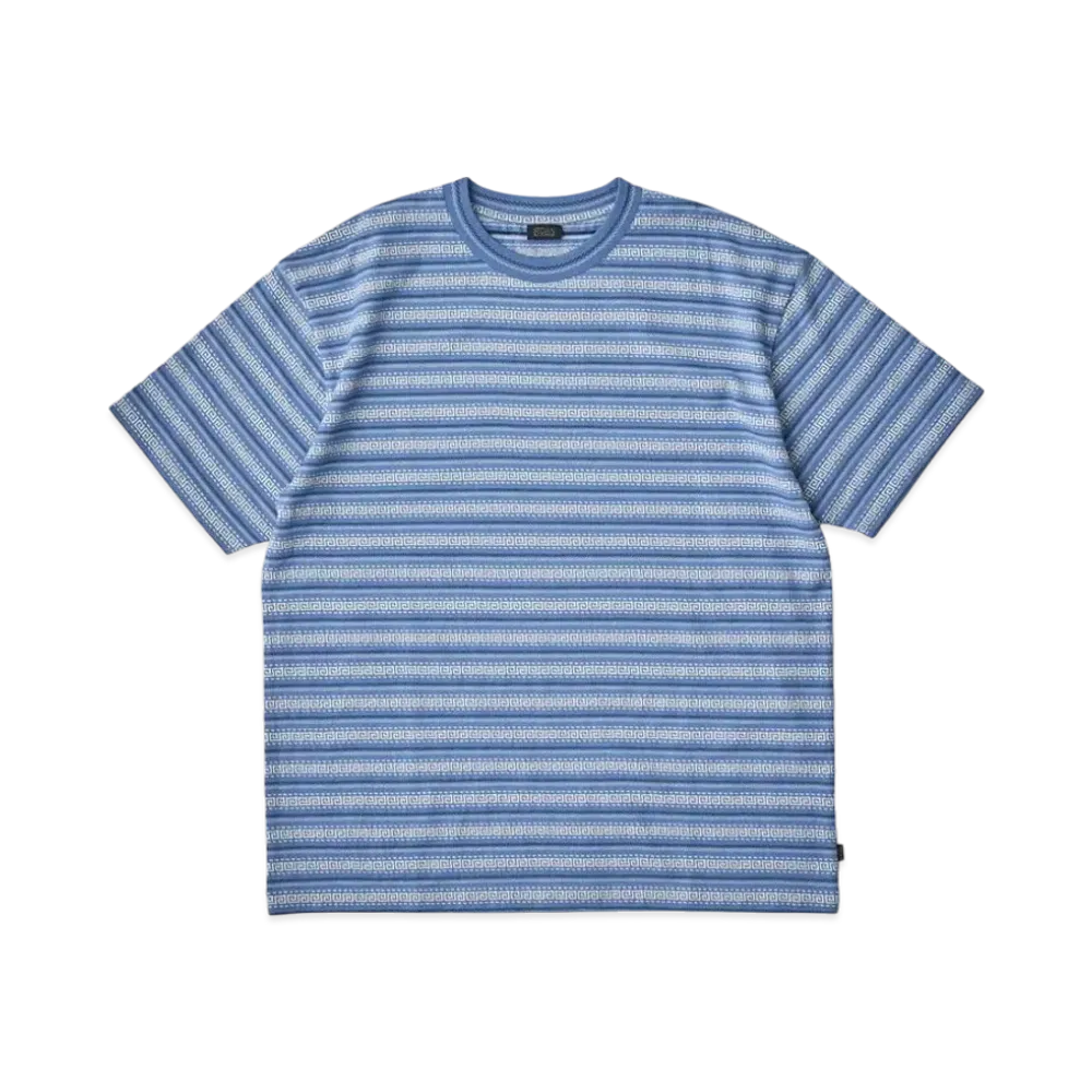 SEDAN ALL-PURPOSE x 7th Delivery Jacquard Striped S/S Tee "Slate Blue"