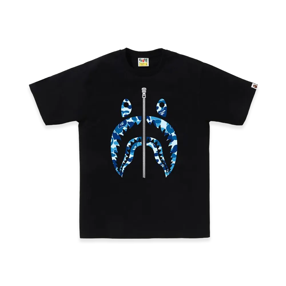 A BATHING APE ABC Camo Shark Tee "Black/Blue"