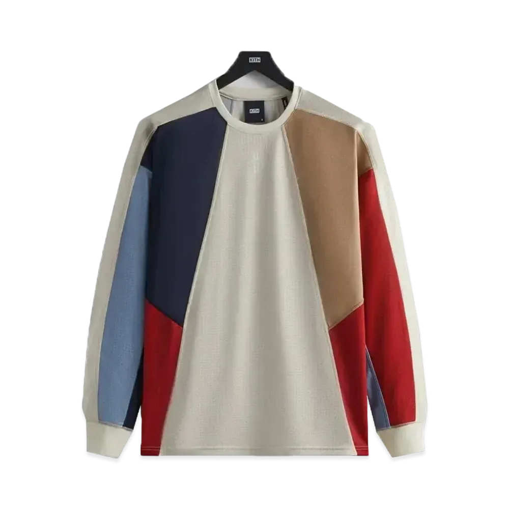 Kith Long Sleeve Panelled Otto Tee "Sandrift"