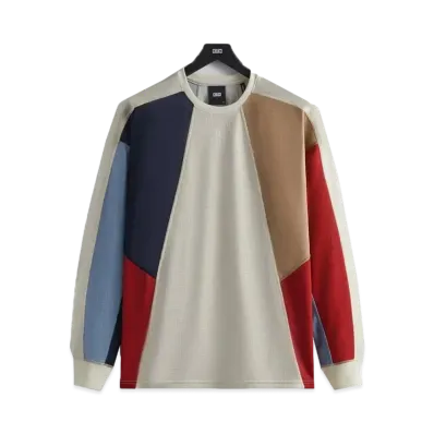 Kith Long Sleeve Panelled Otto Tee "Sandrift"