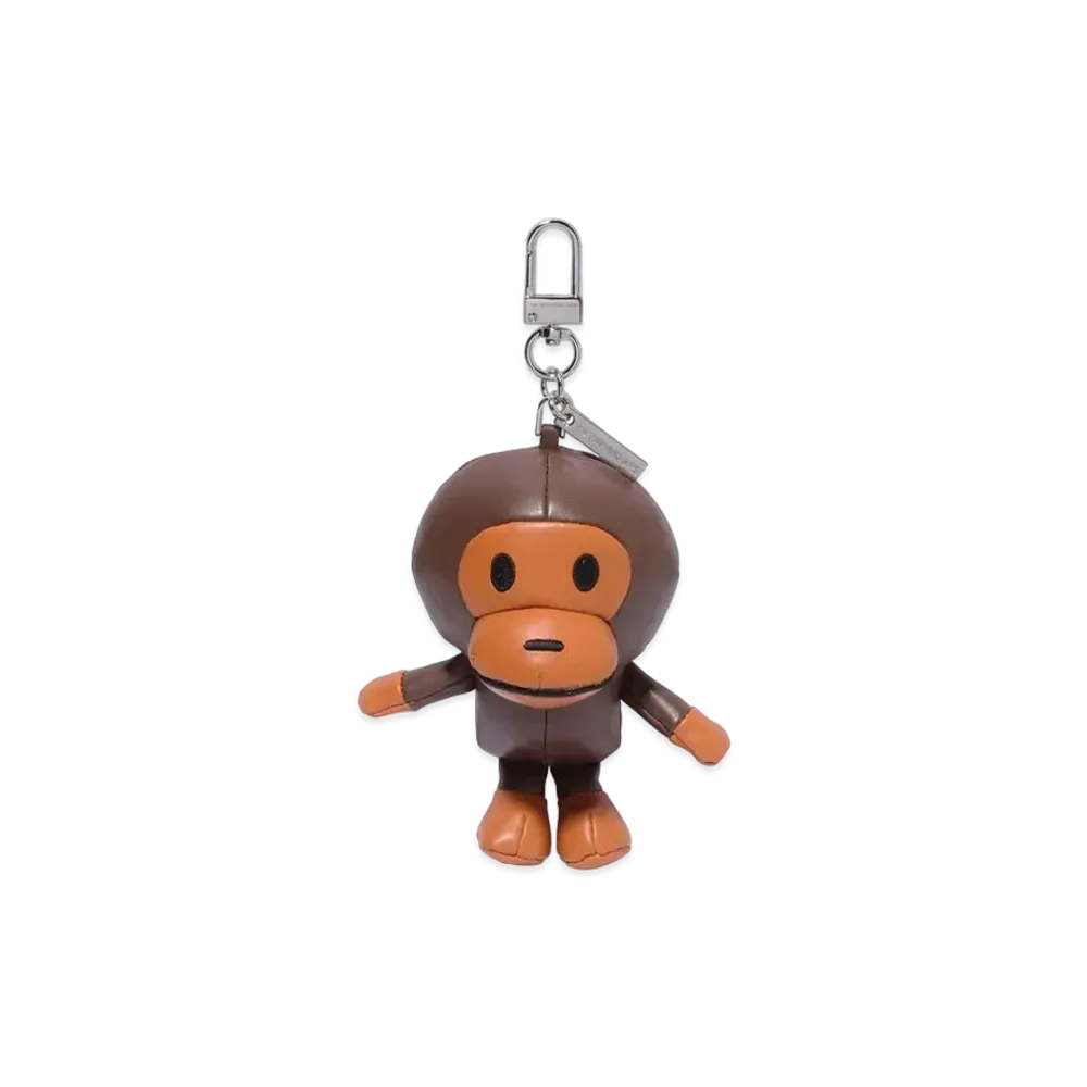A BATHING APE Baby Milo Plush Doll Keychain "Brown"