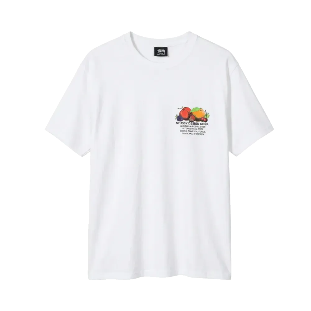 STUSSY Fresh Fruit S/S Tee "White"