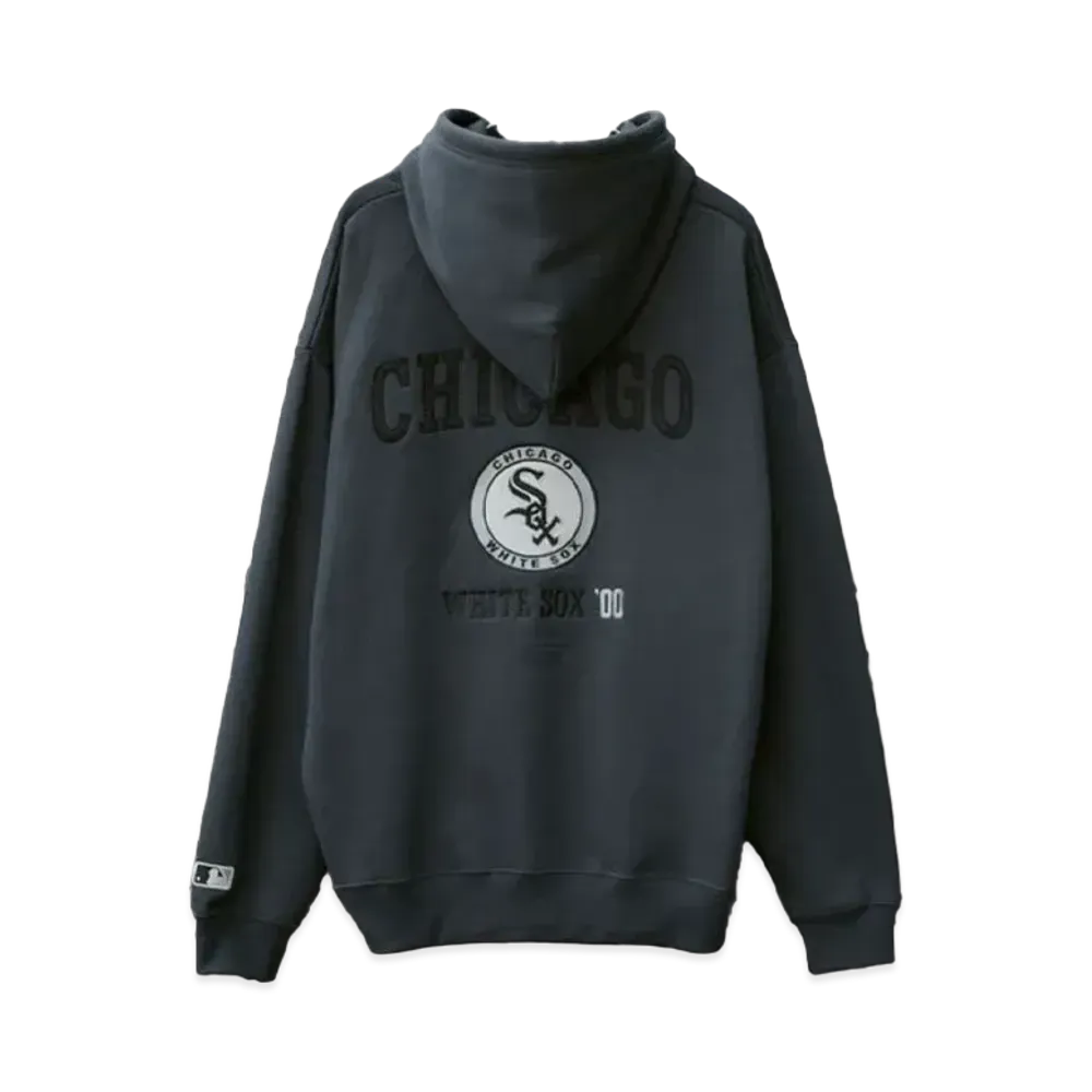 MLB Exclusive Logo Embroidery Back Design Big Silhouette Brushed Lining Pullover Hoodie "Chacoal"