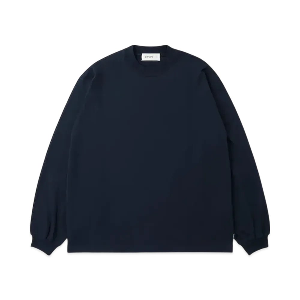 everyone High-Gauge Cotton Long Sleeve Tee Shirt "Navy"