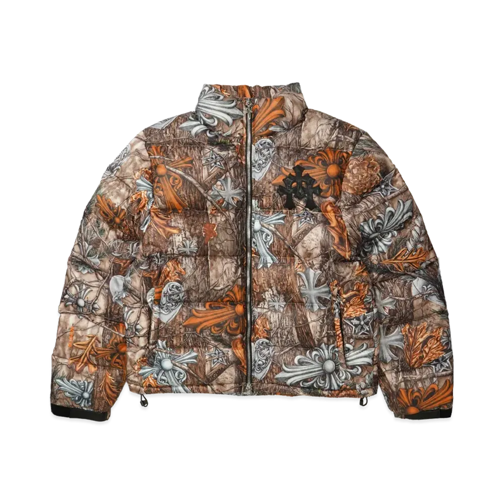 Chrome Hearts x Nike x Drake NOCTA Leather Cross Patch Puffer Jacket "Multi"