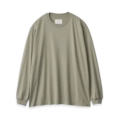 ssstein Suvin Cotton Basic LS Tee "Khaki"