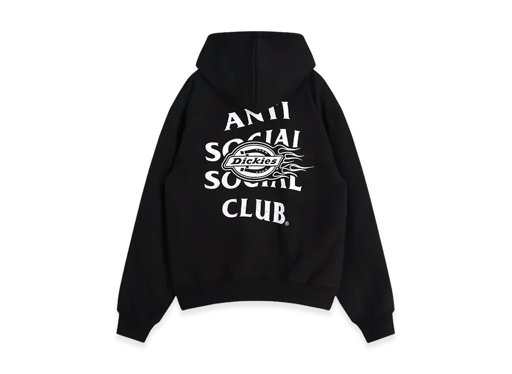 ANTI SOCIAL SOCIAL CLUB x Dickies Flame Hoodie "Black"