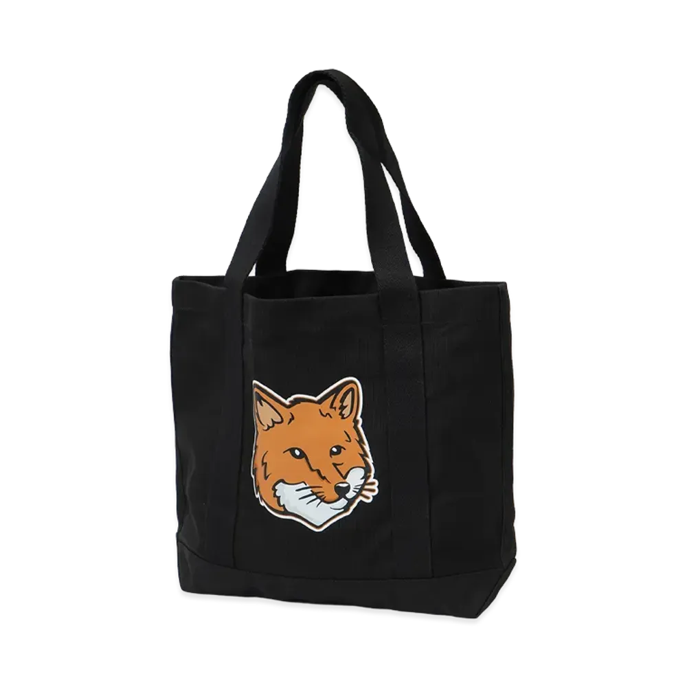 Maison Kitsune Fox Head Tote Bag "Black"